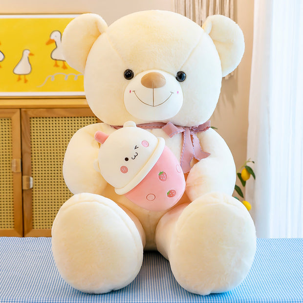 Milk Tea Big Bear Doll Plush Toy Large Doll