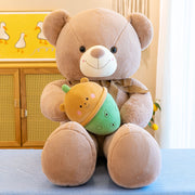 Milk Tea Big Bear Doll Plush Toy Large Doll