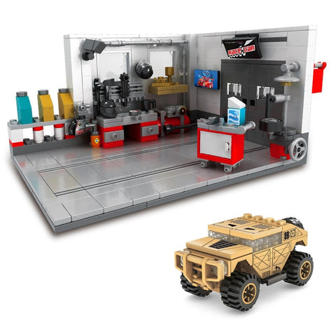 Building Block Garage Car Toys